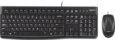 Logitech MK120 Desktop USB Keyboard and Mouse - Black - DNA